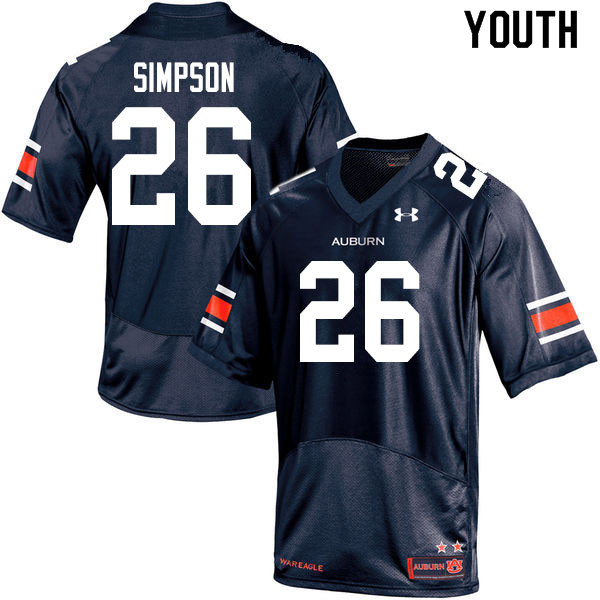 Youth #26 Jaylin Simpson Auburn Tigers College Football Jerseys Sale-Navy